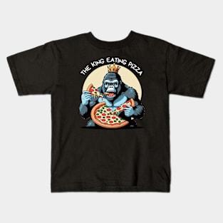 The  King Eating Pizza Kids T-Shirt